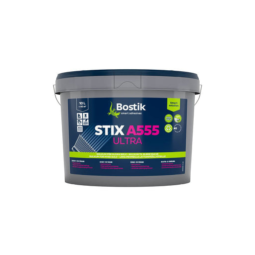 BOSTIK STIX A555 ULTRA - 10L - för de flesta underlag inomhus, mycket hög limstyrka..