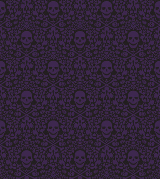 Reveal Tapet Happy Skulls - Purple