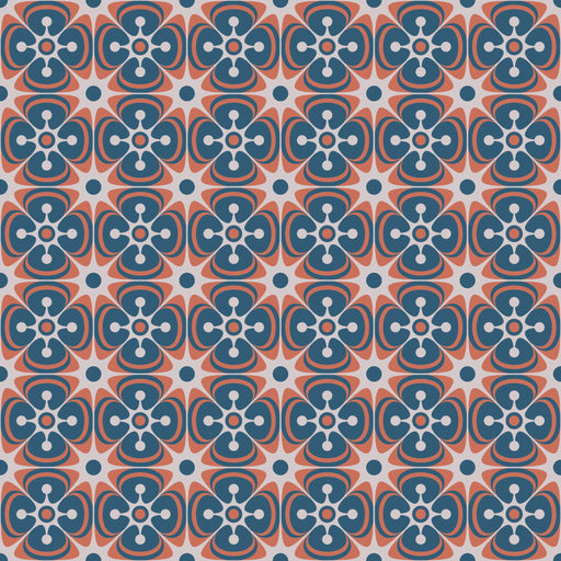 Reveal Tapet Tile Flowers - Rednblue