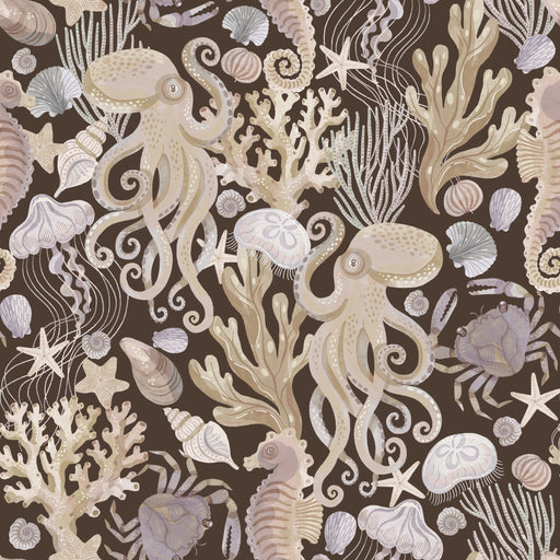 Reveal Tapet Ocean Life - Gold Dark