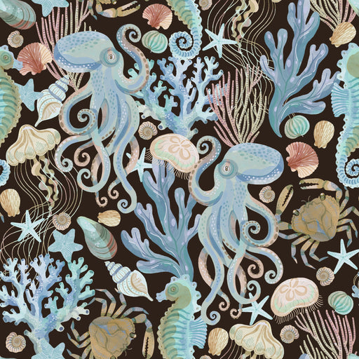 Reveal Tapet Ocean Life - Blue Dark