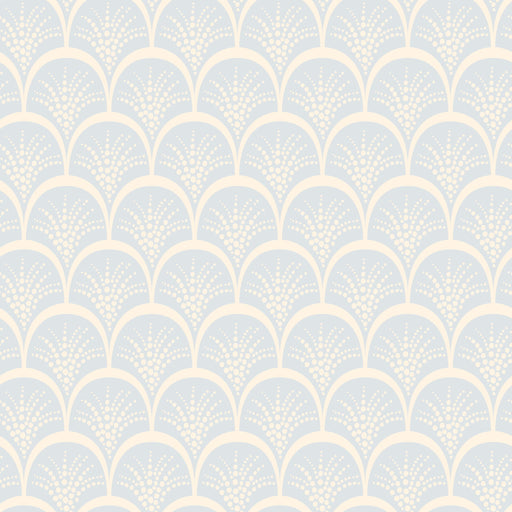 Reveal Tapet Feather fan - Eggshell Blue