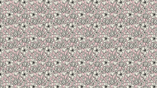 Reveal Tapet Poppy Sketch - Pink