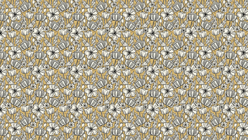 Reveal Tapet Poppy Sketch - Ochre