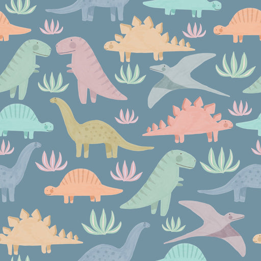 Reveal Tapet Pastel Dinosaurs - Blue