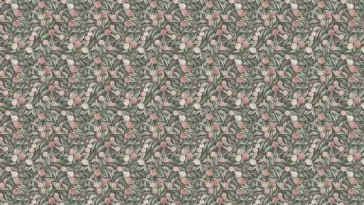 Reveal Tapet Painterly Peaches - Dark Green