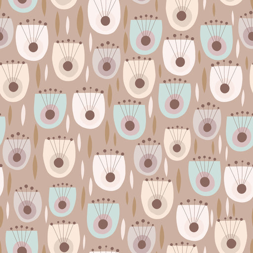 Reveal Tapet Retro Tulip - Coffee