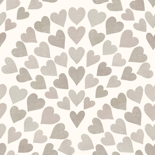 Reveal Tapet Scallop Hearts - Grey