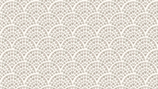 Reveal Tapet Scallop Hearts - Grey
