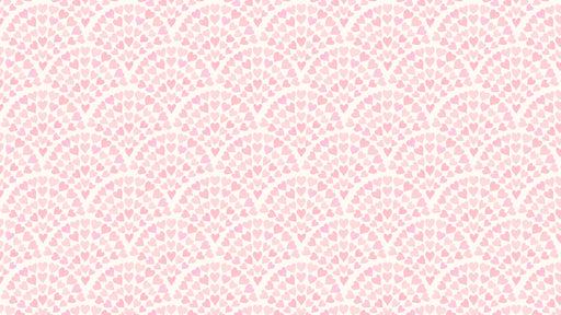 Reveal Tapet Scallop Hearts - Pink
