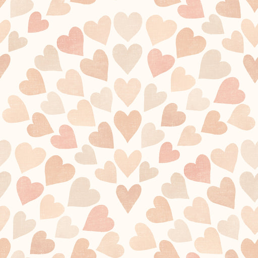 Reveal Tapet Scallop Hearts - Terracotta