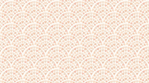 Reveal Tapet Scallop Hearts - Terracotta