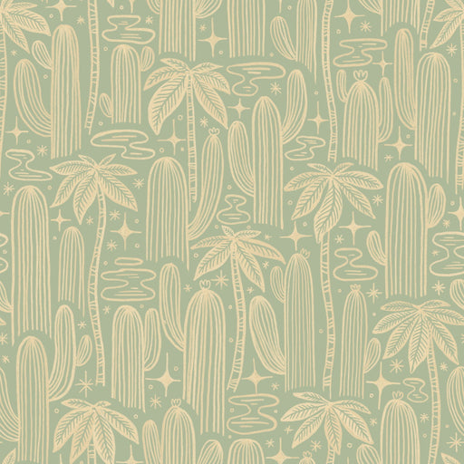 Reveal Tapet Starlit Oasis - Retro Green