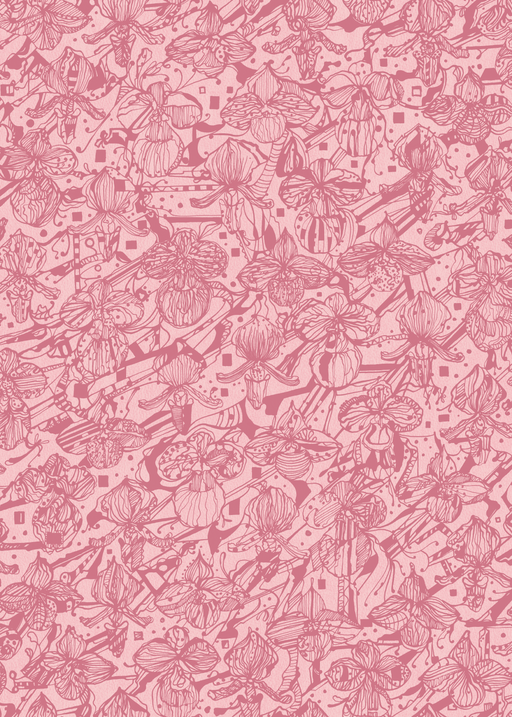 Reveal Tapet Orkidéblomster - Rosa