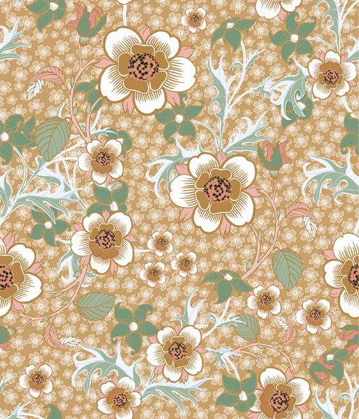 Reveal Tapet Springtime Bloom - Guldgul