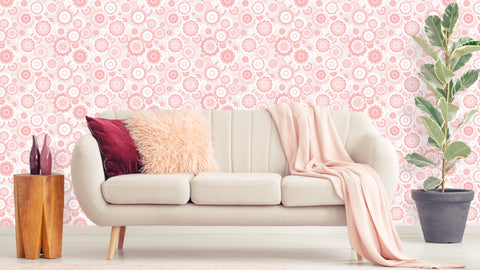 Reveal Tapet Retro Flowers - Pink