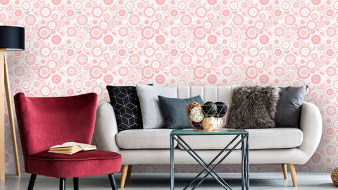 Reveal Tapet Retro Flowers - Pink