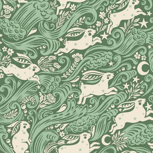 Reveal Tapet Celestial Sea Rabbit - half d - Green