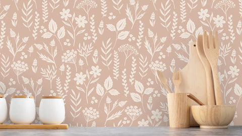 Reveal Tapet Flowerbed Terracotta