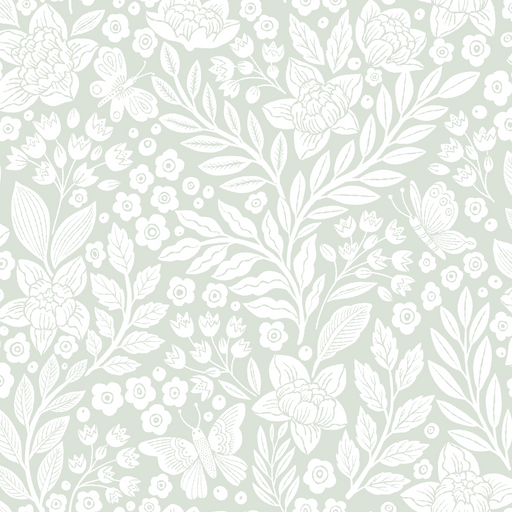 Reveal Tapet Butterfly Garden half drop - Green