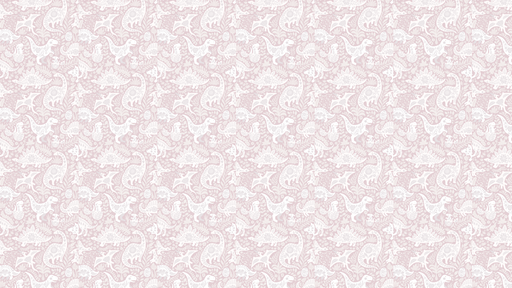 Reveal Tapet Folk Art Dinosaurs - half drop - Pink