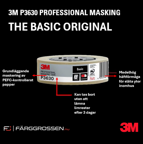 3M Professionell beige maskeringstejp beige P3630