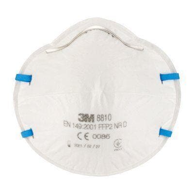 En bild på 3M™ filtrerande halvmask, FFP2, utan ventil, 8810 på Färggrossen.nu