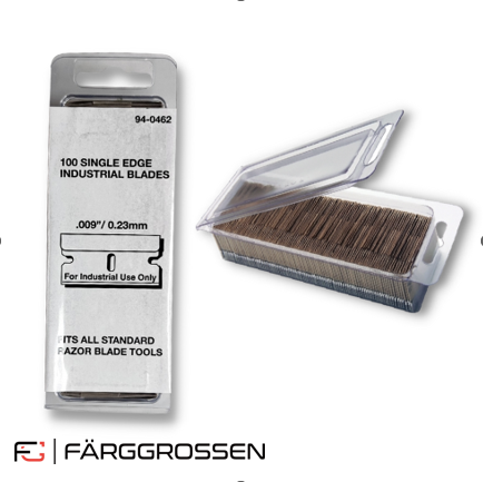 Sollex Clickskrapeblad Bygelblad 39x20x0.23mm 100-pack