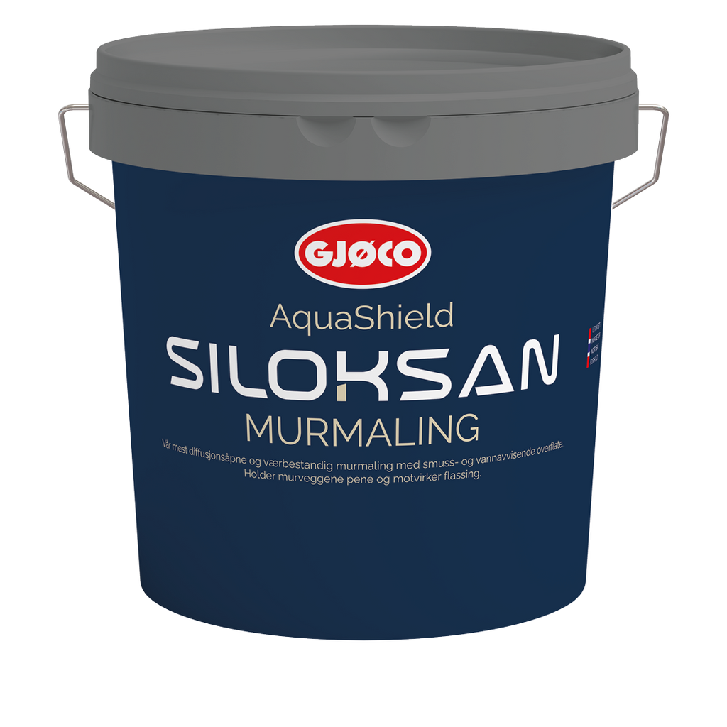 Gjöco Gjøco AquaShield Siloksan Murmaling - Färdig kulör ljusgrå – högkvalitativ produkt för professionell målning oc...