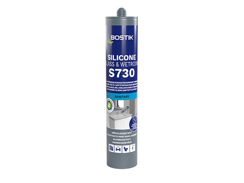 Bostik S730 Silicone Glass & Wetroom - 300ml Flera färger