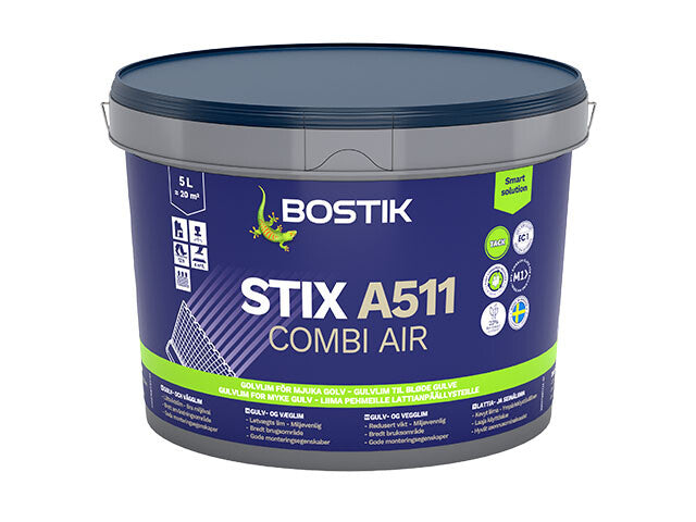 Bostik Stix A511 Combi Air Vit - Lättviktslim för golv och vägg