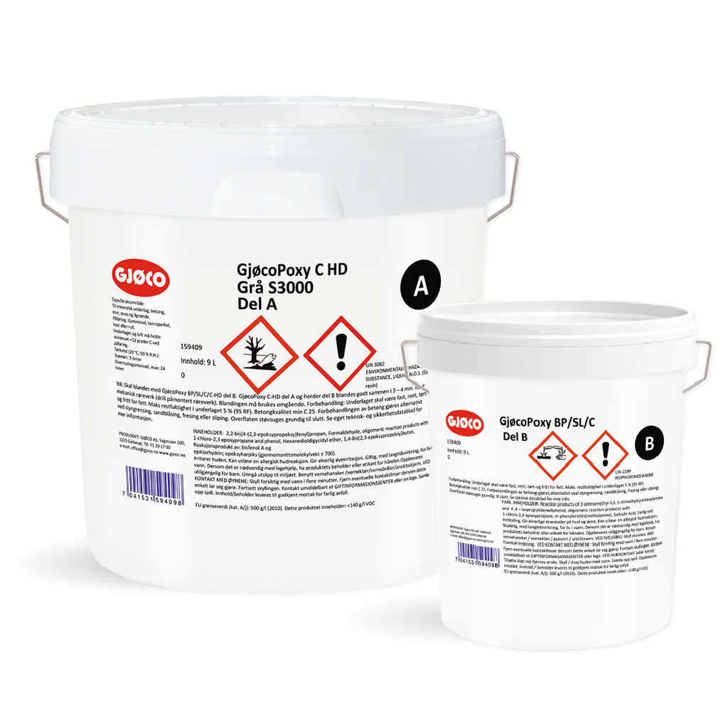 Gjøco Poxy C HD S3000-N Kit inkl. härdare 14,8kg - Extremt god slitstyrka.