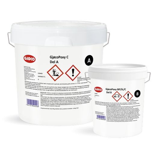 Gjøco Poxy C Kit Del A + Del B VALFRI KULÖR Lämplig för fiskreservoarer, dricksvattentankar, golv mm.