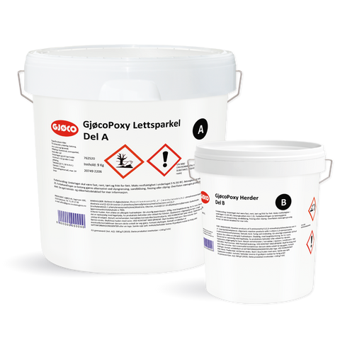 GjøcoPoxy Lättspackel inkl. härdare - 12kg