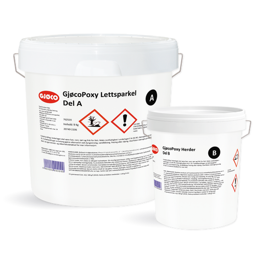 GjøcoPoxy Lättspackel inkl. härdare - 12kg