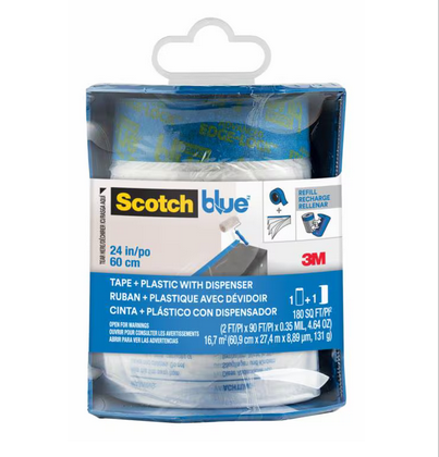 3M Hand-Masker Folie blåtejp & hållare 60,9 x 27,4