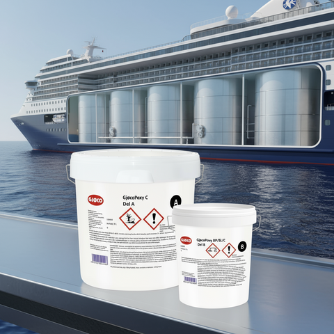 Gjøco Poxy C Kit Del A + Del B Lämplig för fiskreservoarer, dricksvattentankar, golv mm.