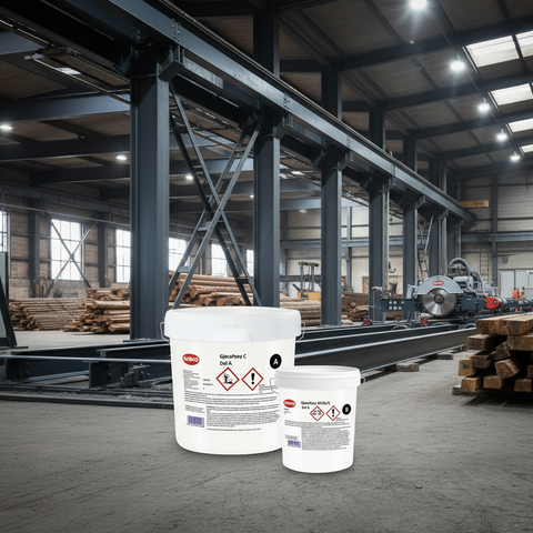 Gjøco Poxy C Kit Del A + Del B Lämplig för fiskreservoarer, dricksvattentankar, golv mm.