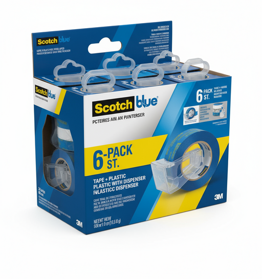 3M Hand-Masker Folie blåtejp & hållare 60,9 x 27,4