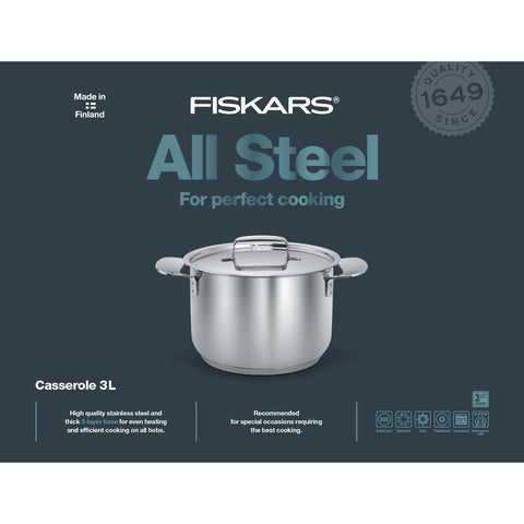 Fiskars All Steel gryta 3 L/18 cm