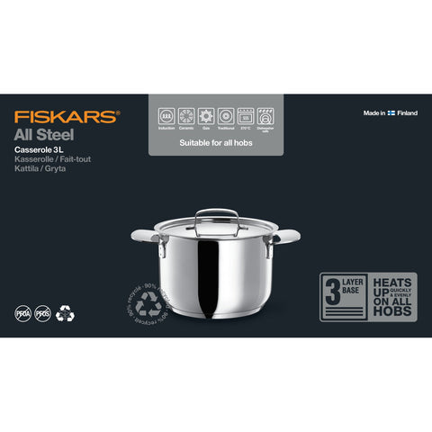 Fiskars All Steel gryta 3 L/18 cm