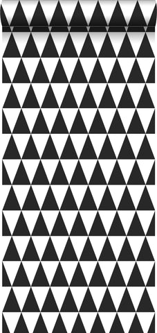 ESTAhome tapet trianglar - svart och matt vitt