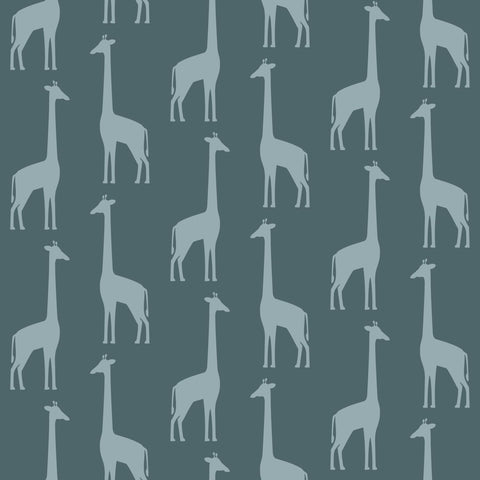ESTAhome tapet giraffer - gråaktigt mörkblått