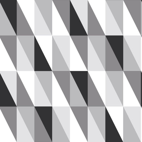 ESTAhome tapet trianglar - svart, grått och vitt