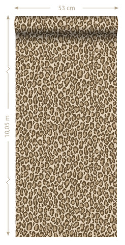 ESTAhome tapet leopardskinn brunt