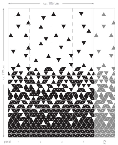 ESTAhome tapet trianglar - svart och vitt