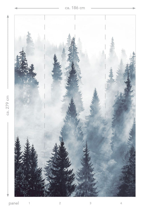 ESTAhome fototapet dimmig skog - grönt