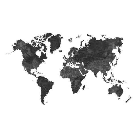 ESTAhome fototapet världskarta - antracitgrått