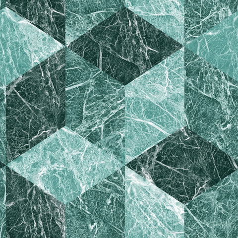 Origin tapet 3D marmor motiv - smaragdgrönt