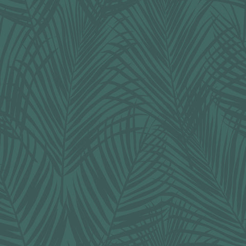 Origin tapet palmblad -  smaragdgrönt